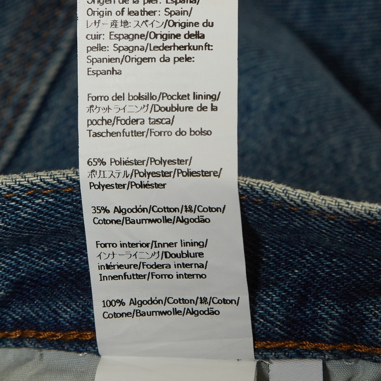 Pre Owned Loewe Blue Anagram Denim High Rise Jeans S Waist 26"
