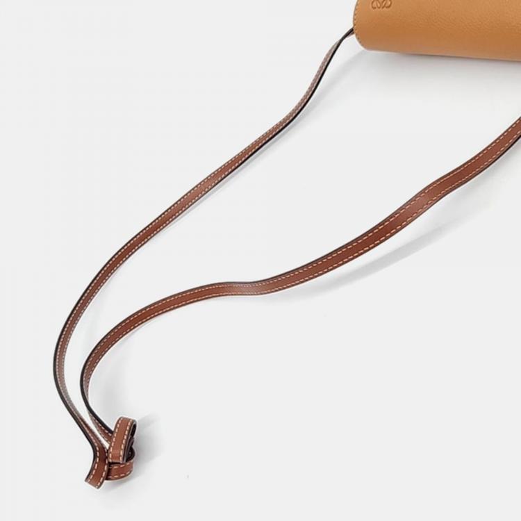 Pre Owned Loewe Camel/Brown Leather Mini Gate Shoulder Bag