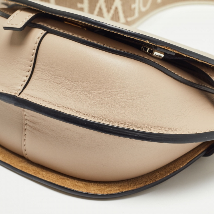 Pre Owned Loewe Beige Leather Small Gate Shoulder Bag