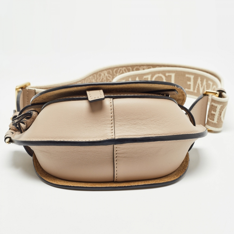 Pre Owned Loewe Beige Leather Small Gate Shoulder Bag