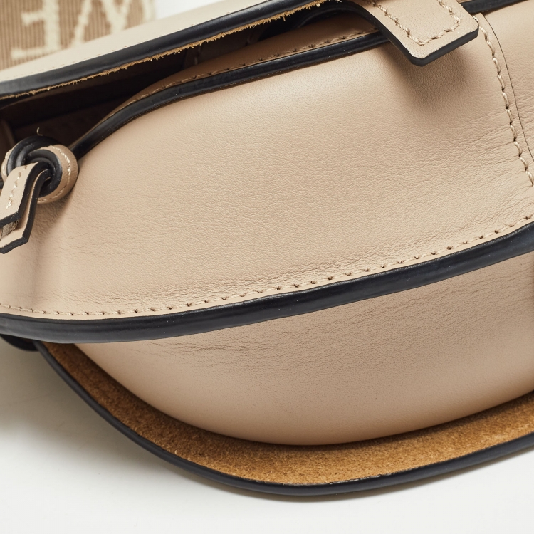 Pre Owned Loewe Beige Leather Small Gate Shoulder Bag