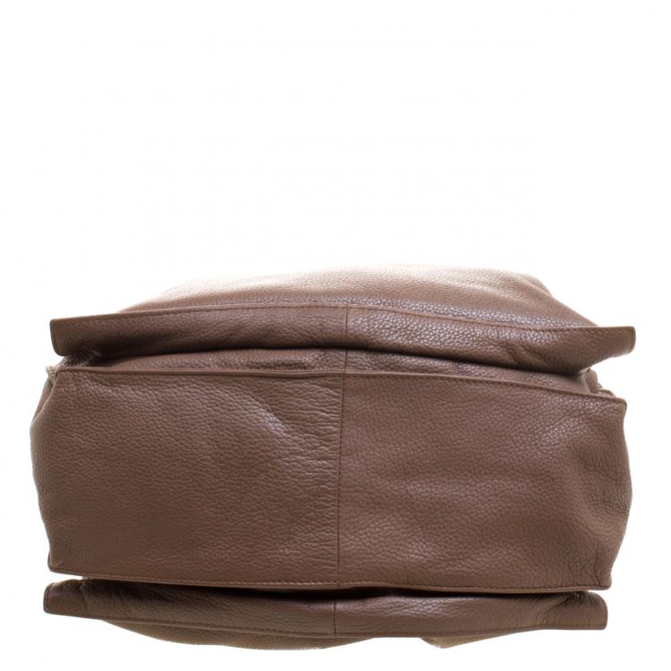 Pre Owned Loewe Brown Leather Flamenco Shoulder Bag