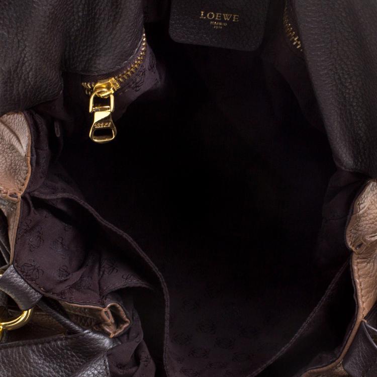 Pre Owned Loewe Brown Leather Flamenco Shoulder Bag