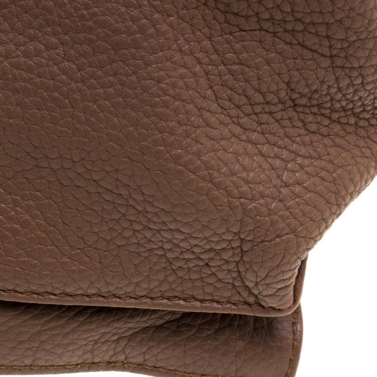 Pre Owned Loewe Brown Leather Flamenco Shoulder Bag