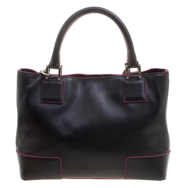 Pre Owned Loewe Black Leather Convertible Tote