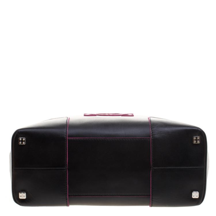 Pre Owned Loewe Black Leather Convertible Tote