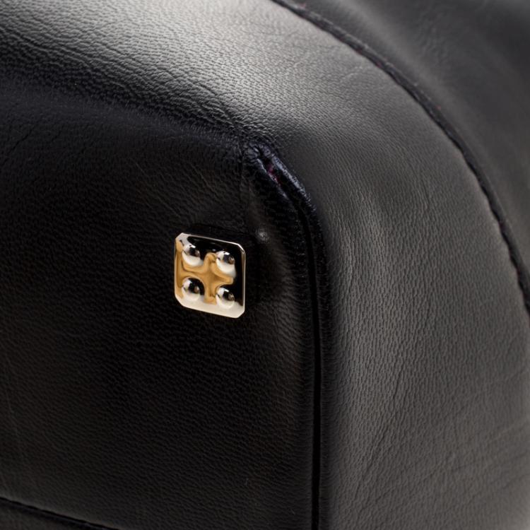Pre Owned Loewe Black Leather Convertible Tote