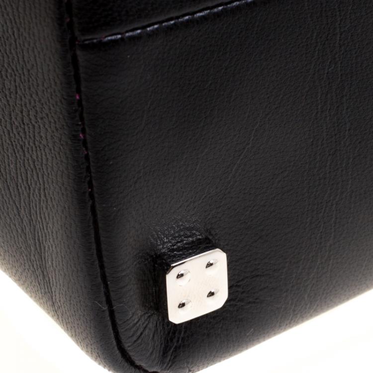Pre Owned Loewe Black Leather Convertible Tote