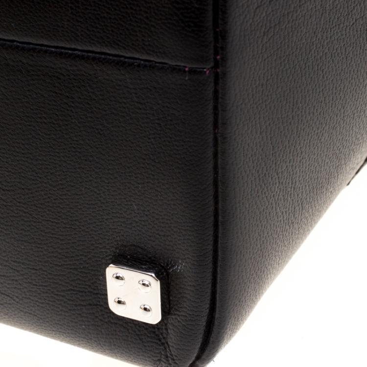 Pre Owned Loewe Black Leather Convertible Tote