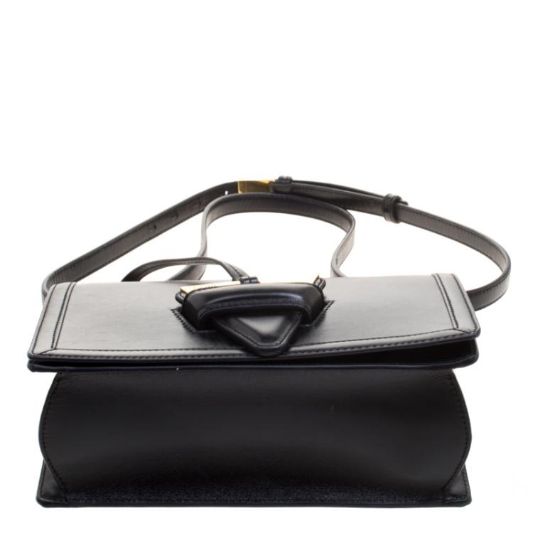 Pre Owned Loewe Black Leather Barcelona Crossbody Bag