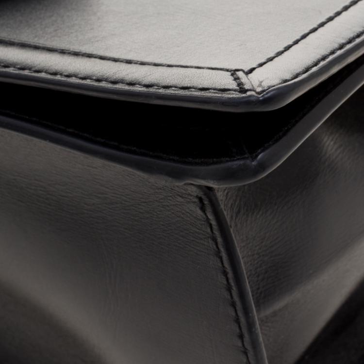 Pre Owned Loewe Black Leather Barcelona Crossbody Bag