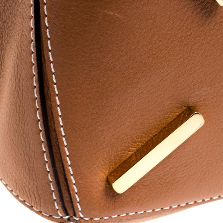 Pre Owned Loewe Brown Leather Puzzle Shoulder Bag