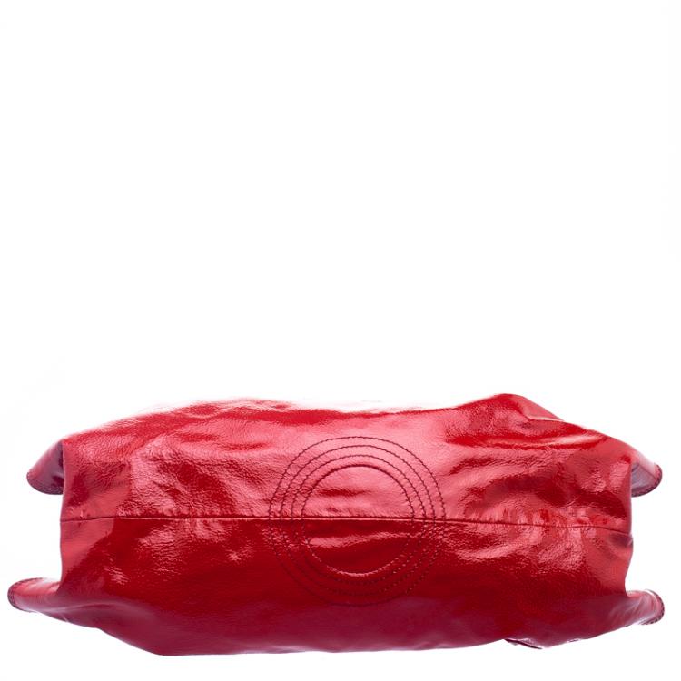 مملوكة مسبقًا Loewe Red Patent Leather Aire Hobo