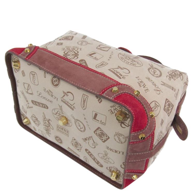 Pre Owned Loewe Multicolor Canvas/Suede 160th Anniversary Satchel Bag