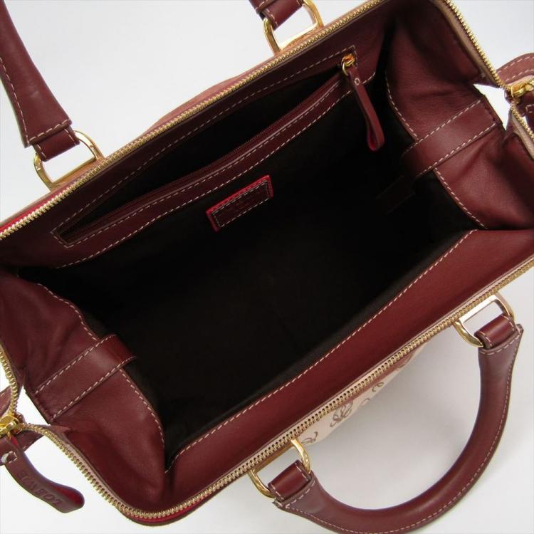 Pre Owned Loewe Multicolor Canvas/Suede 160th Anniversary Satchel Bag