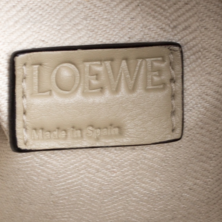 Pre Owned Loewe Beige Leather Flamenco Knot Hobo