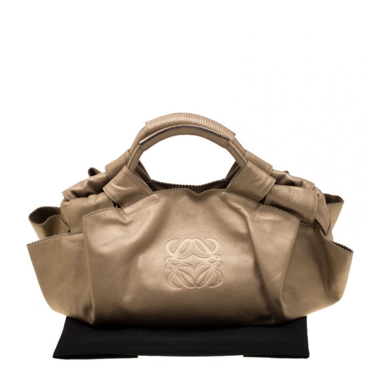 Pre Owned Loewe Beige Nappa Leather Aire Hobo