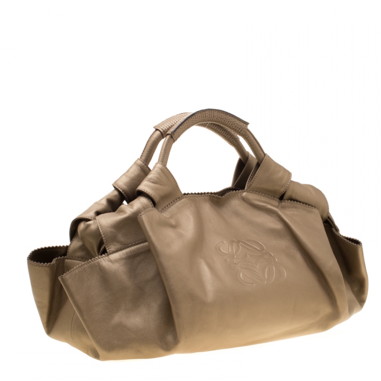 Pre Owned Loewe Beige Nappa Leather Aire Hobo