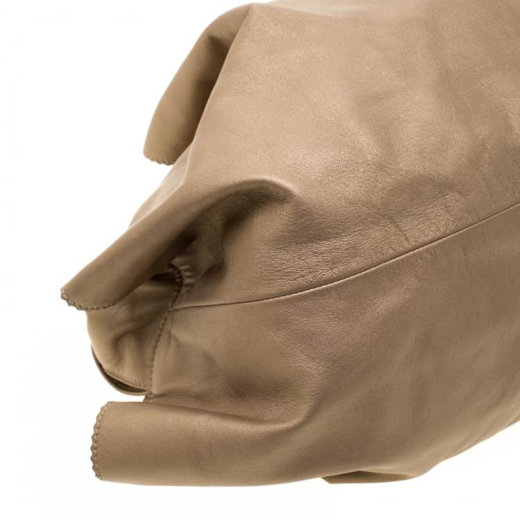 Pre Owned Loewe Beige Nappa Leather Aire Hobo