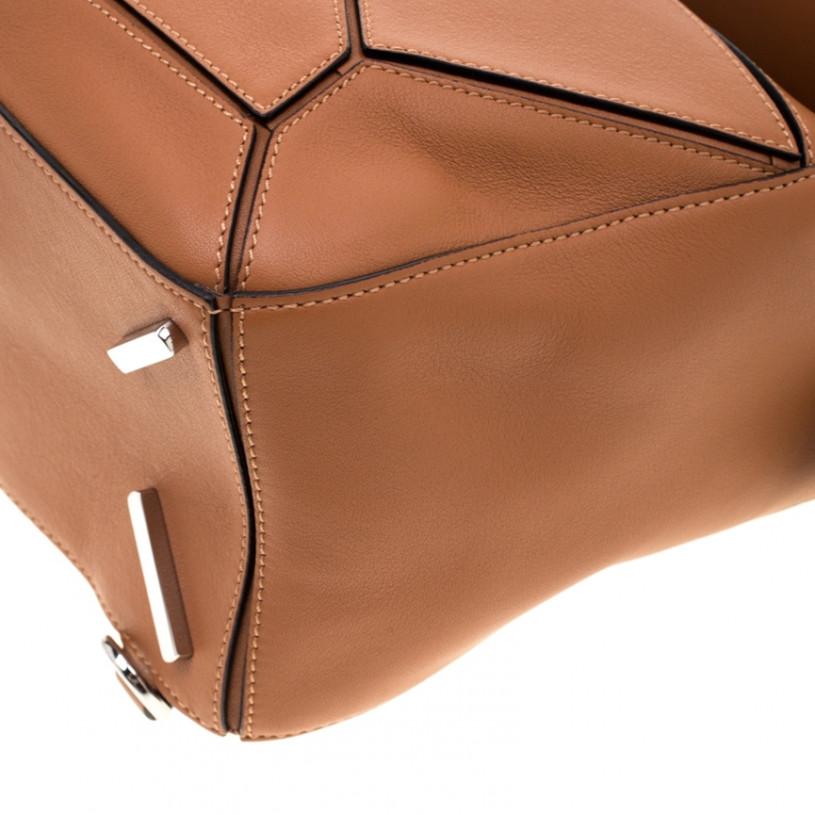 Pre Owned Loewe Tan Leather Medium Puzzle Shoulder Bag