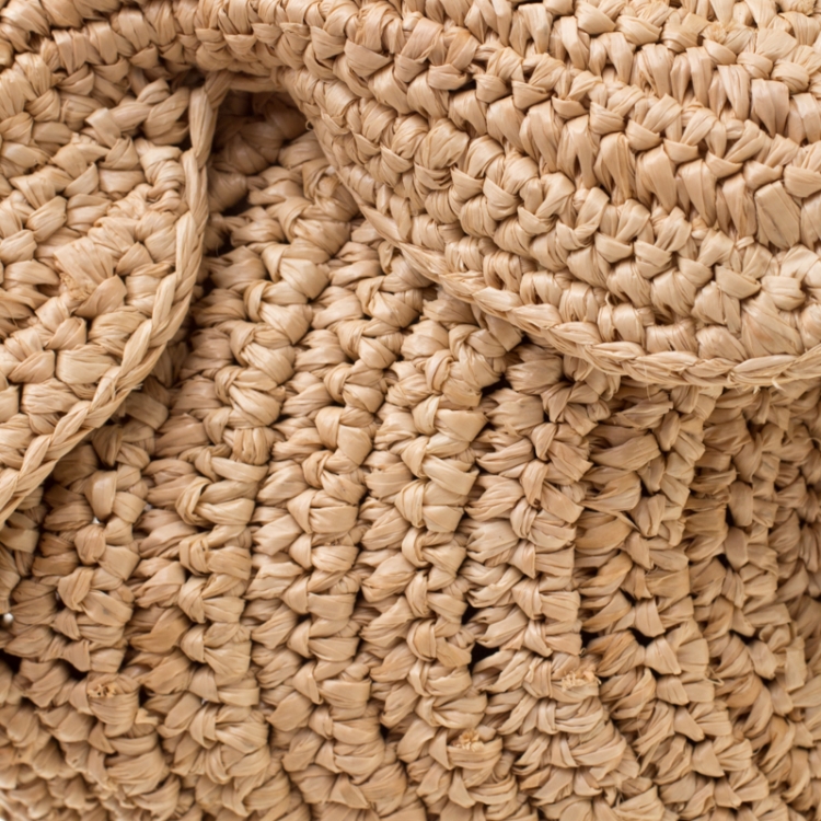 Pre Owned Loewe Beige Raffia Bunny Mini Crossbody Bag