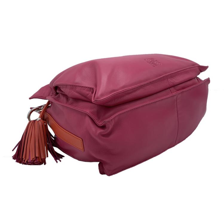 Pre Owned Loewe Two Tone Leather Flamenco Knot Bag
