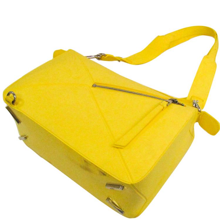 Pre Owned Loewe Yellow Rubber Puzzle Bag