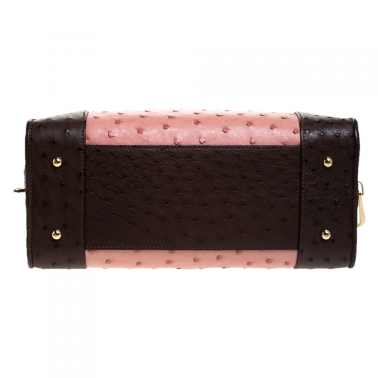 Pre Owned Loewe Bicolor Ostrich Amazona 28 Bag