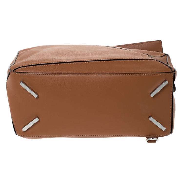 مملوكة مسبقًا Loewe Tan Leather Medium Puzzle Shoulder Bag