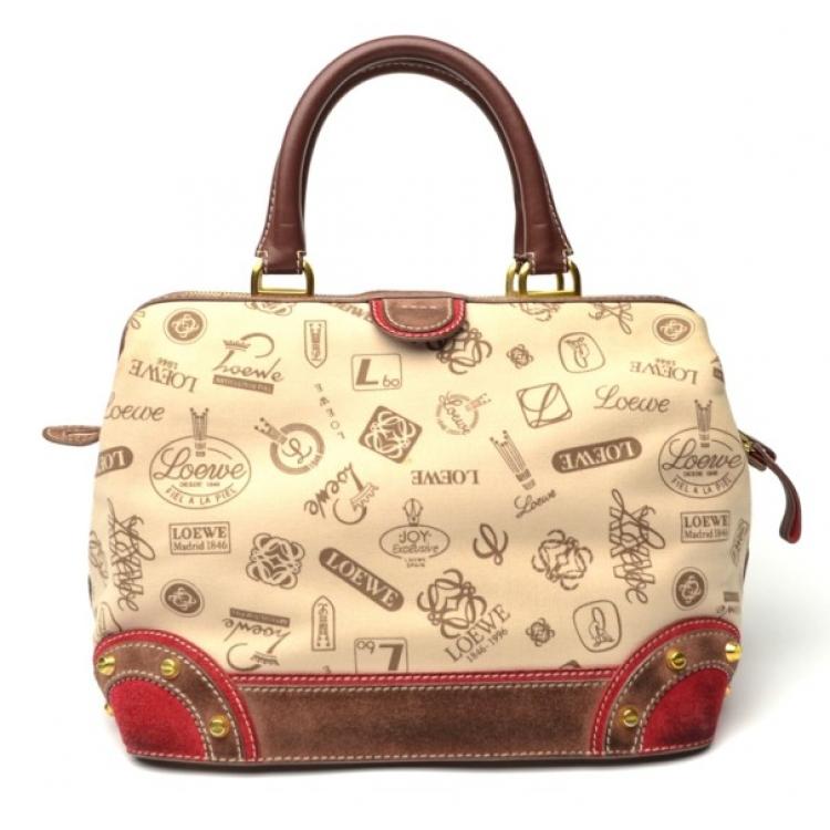 Pre Owned Loewe Suede 160th Anniversary Bowling Bag