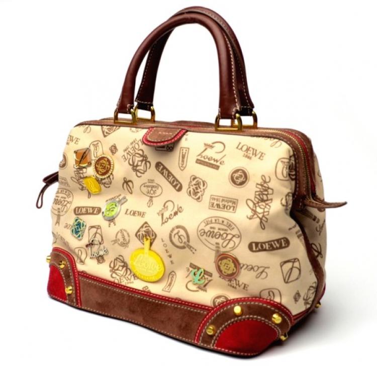 Pre Owned Loewe Suede 160th Anniversary Bowling Bag