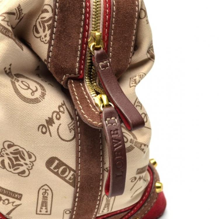 Pre Owned Loewe Suede 160th Anniversary Bowling Bag