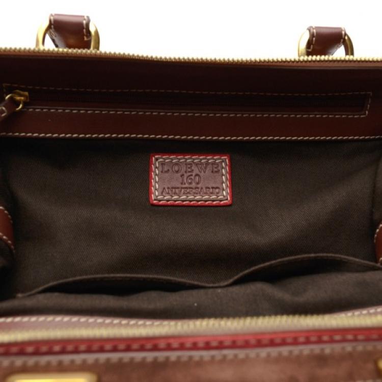 Pre Owned Loewe Suede 160th Anniversary Bowling Bag