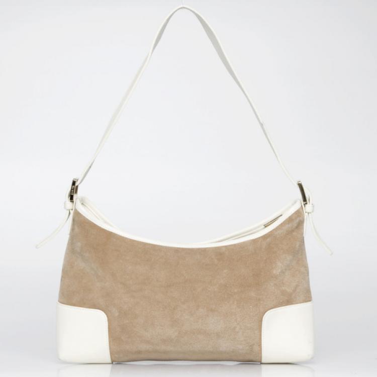 Pre Owned Loewe Small Suede Brown Shoulder Bag