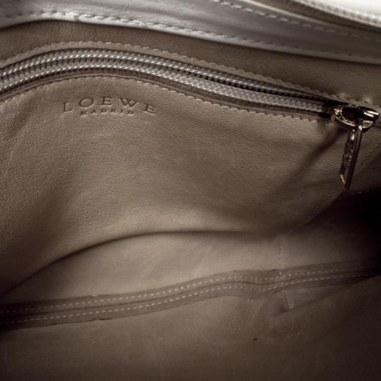 Pre Owned Loewe Small Suede Brown Shoulder Bag