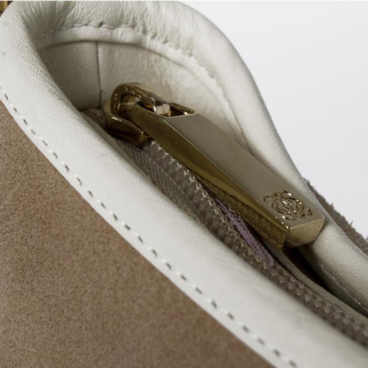 Pre Owned Loewe Small Suede Brown Shoulder Bag