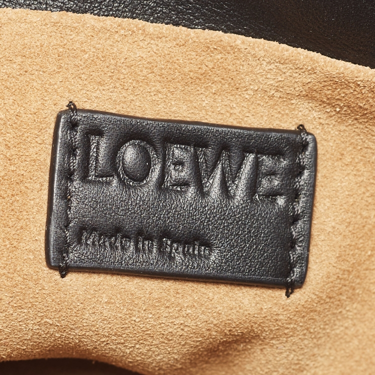 Pre Owned Loewe Black Leather Flamenco Shoulder Bag