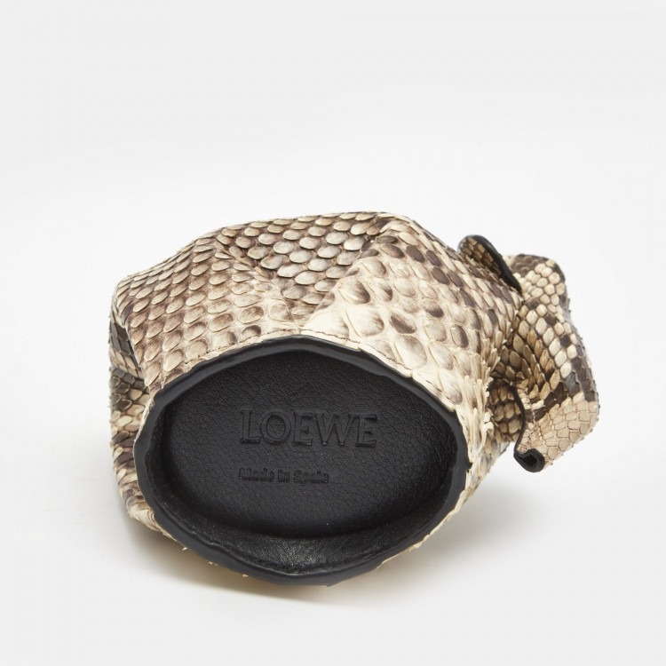 Pre Owned Loewe Beige Python Elephant Coin Purse 