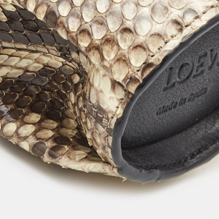 Pre Owned Loewe Beige Python Elephant Coin Purse 