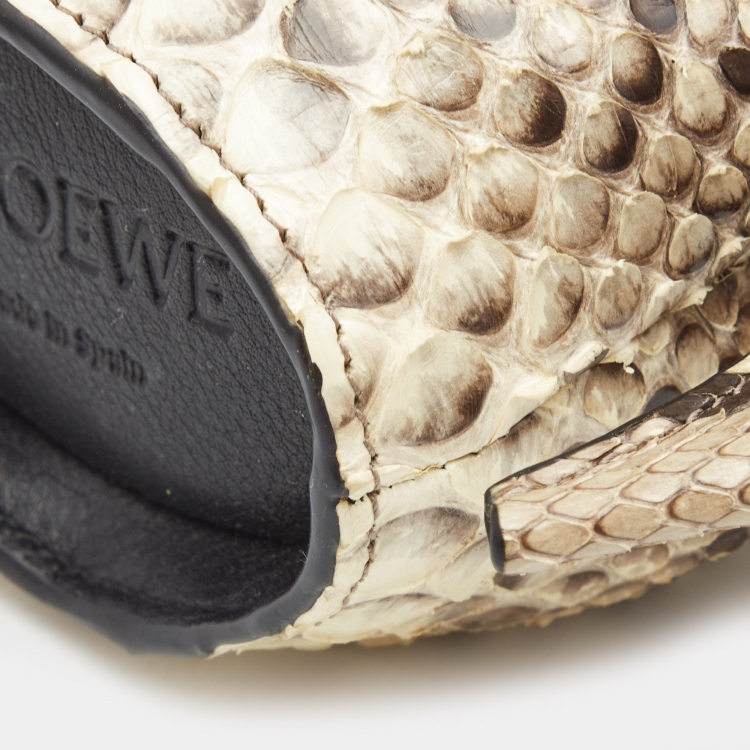 Pre Owned Loewe Beige Python Elephant Coin Purse 
