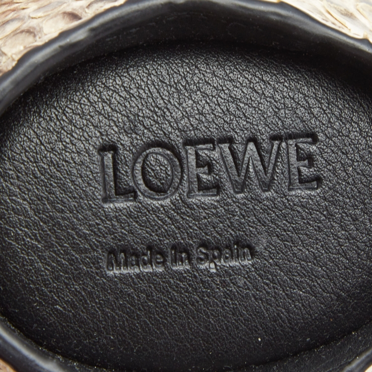 Pre Owned Loewe Beige Python Elephant Coin Purse 