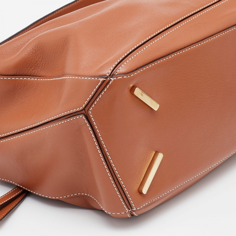 Pre Owned Loewe Tan Leather Medium Puzzle Shoulder Bag