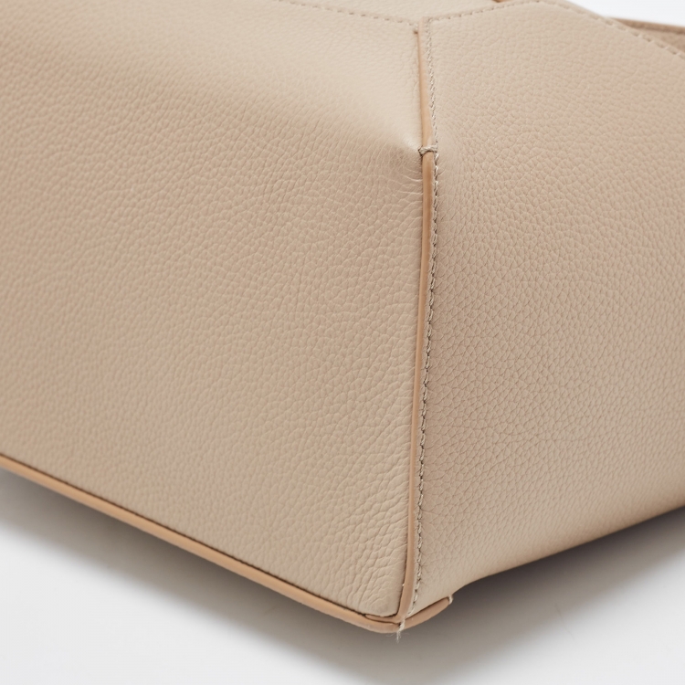 Pre Owned Loewe Beige Leather Small Puzzle Shoulder Bag