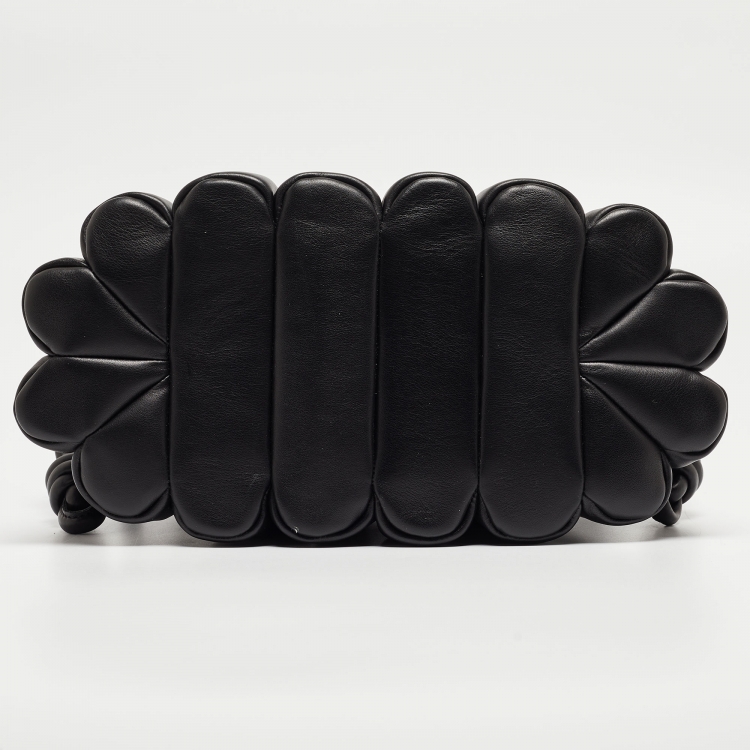 Pre Owned Loewe Black Leather Flamenco Knot Shoulder Bag
