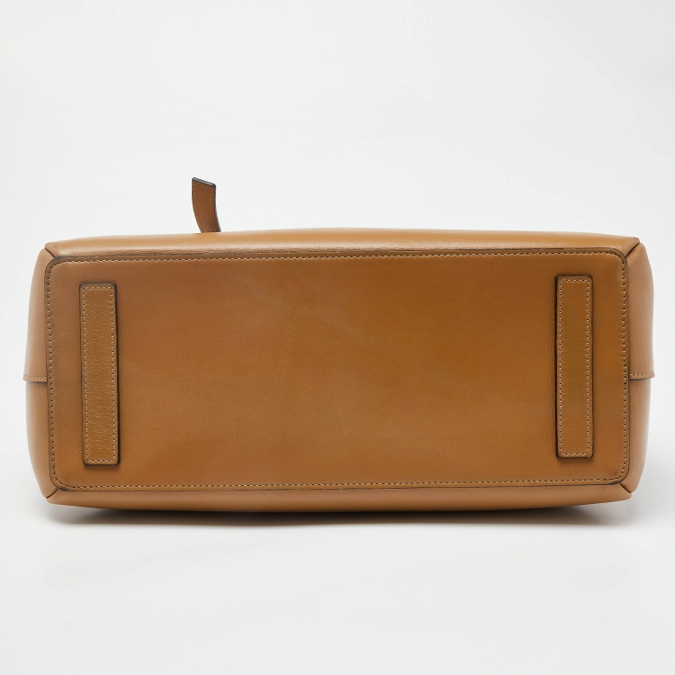Pre Owned Loewe Beige Leather Lazo Tote