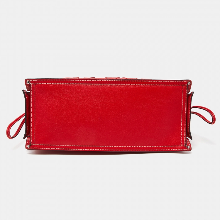 Pre Owned Loewe Red Leather Tote with Wallet