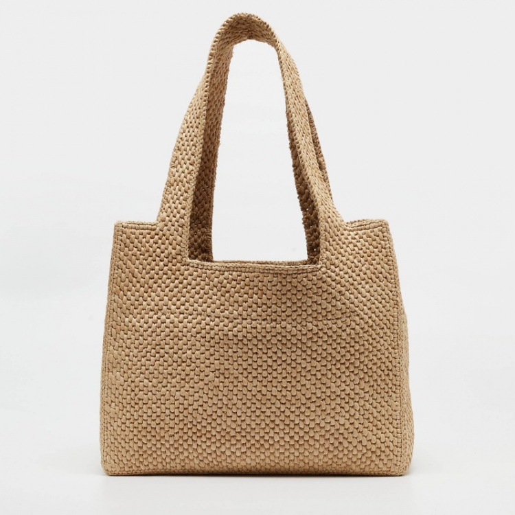 Pre Owned Loewe x Paula's Ibiza Natural Raffia Medium  Loewe Front Tote