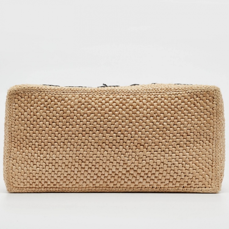Pre Owned Loewe x Paula's Ibiza Natural Raffia Medium  Loewe Front Tote