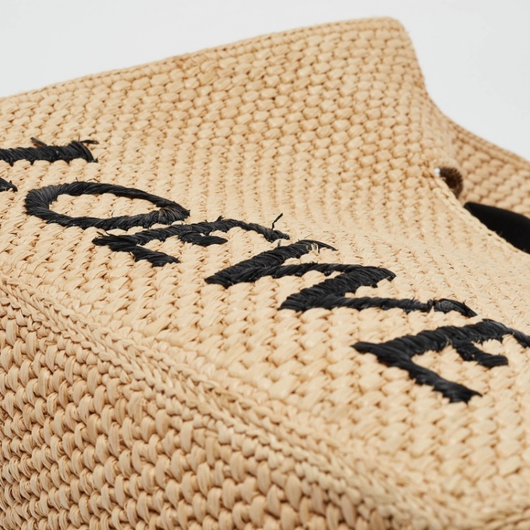 Pre Owned Loewe x Paula's Ibiza Natural Raffia Medium  Loewe Front Tote