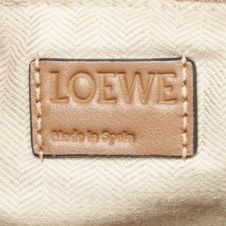 Pre Owned Loewe Beige/Brown Leather Small Puzzle Shoulder Bag